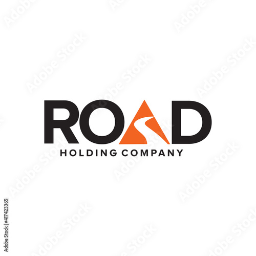 Road company logo design template