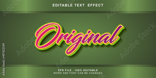 original text effect editable