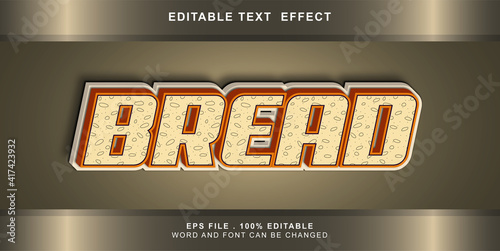 bread text effect editable