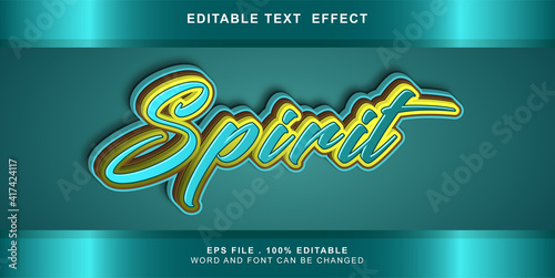 spirit text effect editable