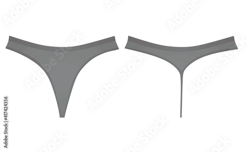 Grey woman underwear. vector illustration