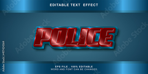 police text effect editable
