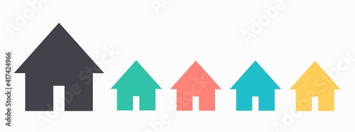 Free Download Home page. Collection of Home Button Icons. Set of signs for infographic, logo, app development and website design. Home icon - GFXLoad