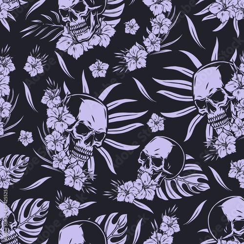 Vintage tropical seamless pattern