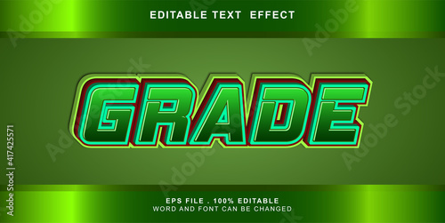 grade text effect editable