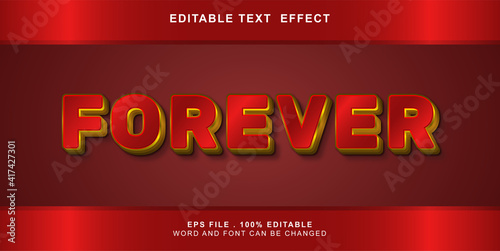 forever text effect editable