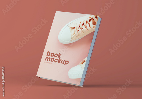 Floating Book with Cover Mockup