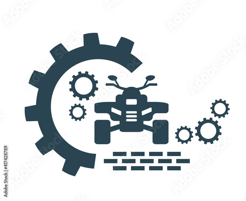 Vector icon, quad bike logo. 