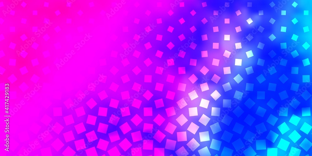Light Pink, Blue vector pattern in square style.