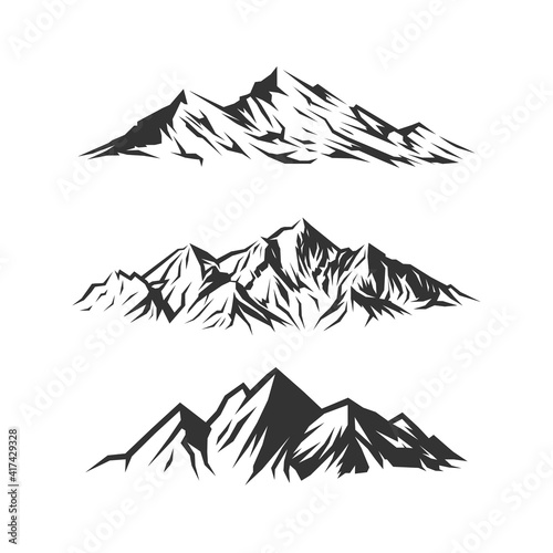 Vector illustration of mountains.