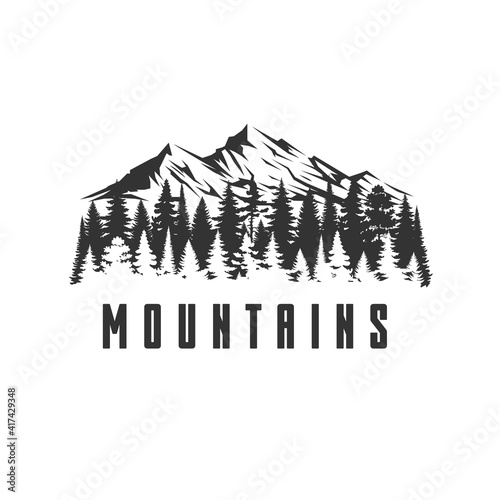 Vector illustration of mountain.