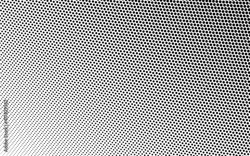 Halftone dot. Fade gradient. Background dots. Point texture. Overlay effect. Gradation diagonal transition. Half tone polka. Pop art design. Poka pattern. Dotted prints. Polkadot noise patern. Vector