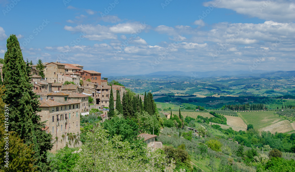 Landscape view of San Gimignano 