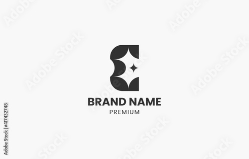 Unique Letter E Logo Vector Design Template