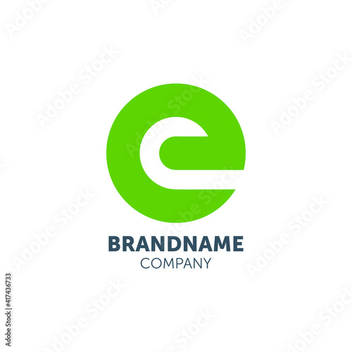 e logo design with geometry