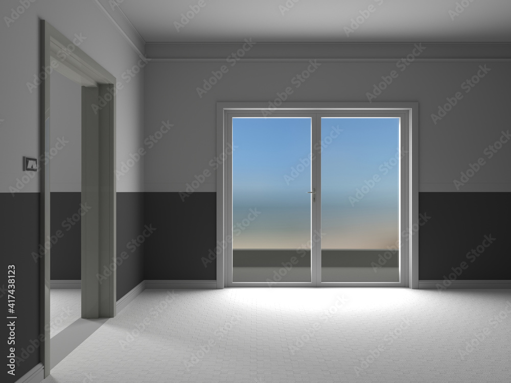 part of the empty room, minimalism, 3d part of the empty room, minimalism, 3d