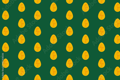 Easter Egg seamless pattern. flat style illustration. suitable for background, wallpaper, scrapbook paper etc.