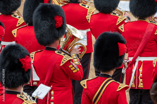 Billede på lærred Trooping the Colour, military ceremony at Horse Guards Parade, Westminster