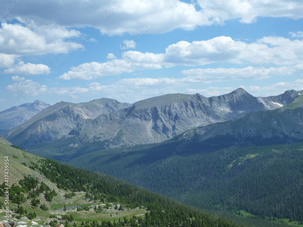 Sweeping views of the mountains and valleys of Rocky Mountain National Park
