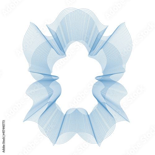 Vector Guilloche elements for certificate or diploma and currency design