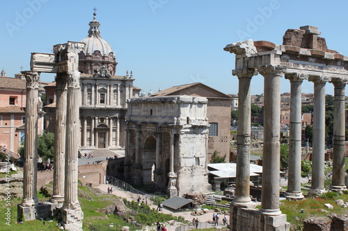 view of the ruins of the Roman Forum. Italy 