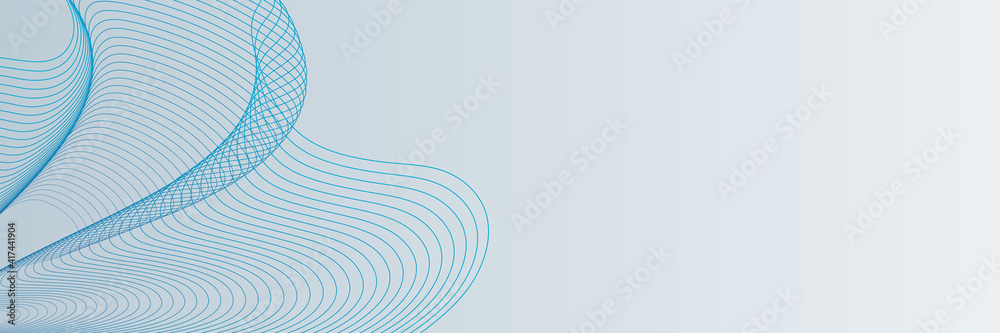 Blue wave lines on white background. Abstract wave element for design ...