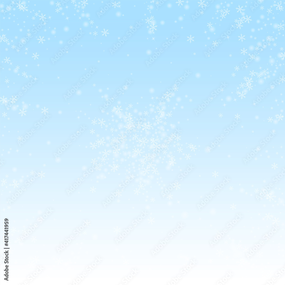 Beautiful glowing snow Christmas background. Subtl