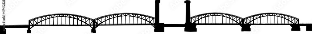 long single black bridge silhouette long single black bridge silhouette