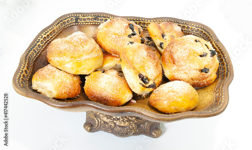 homemade pies in a brown vase 