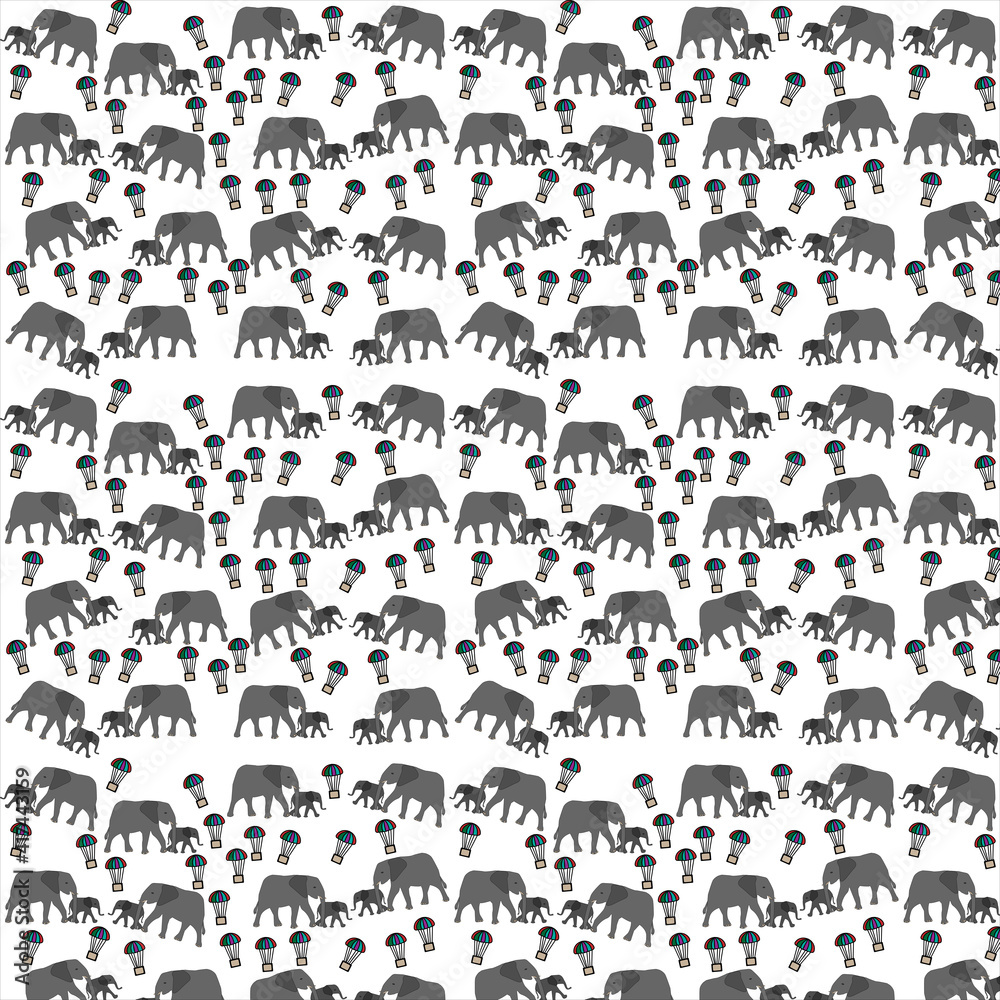 elephant and little elephant and parachute pattern elephant and little elephant and parachute pattern