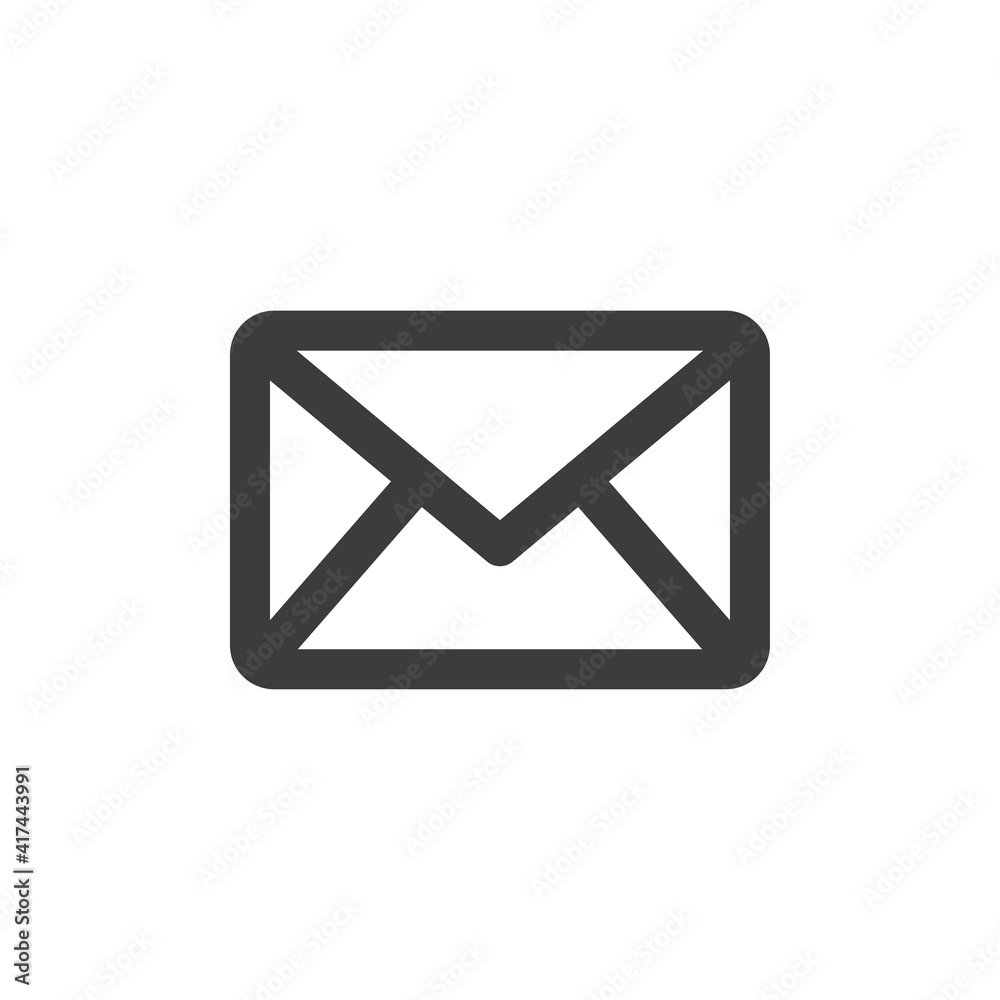 Envelope icon. Emailmail message vector icon on white background. Envelope icon. Emailmail message vector icon on white background.