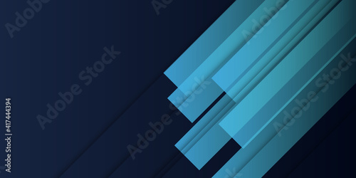 Online webinar vector template with dark blue black background and fast lines. Mock up for busines conference announcement. Abstract blue halftone dotted background