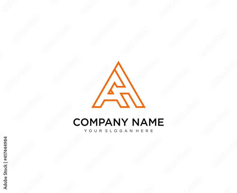 AH lettering logo design. Creative minimal monochrome monogram symbol. Universal elegant vector sign design. Premium business logo type. Graphic alphabet symbol for company business identity AH lettering logo design. Creative minimal monochrome monogram symbol. Universal elegant vector sign design. Premium business logo type. Graphic alphabet symbol for company business identity