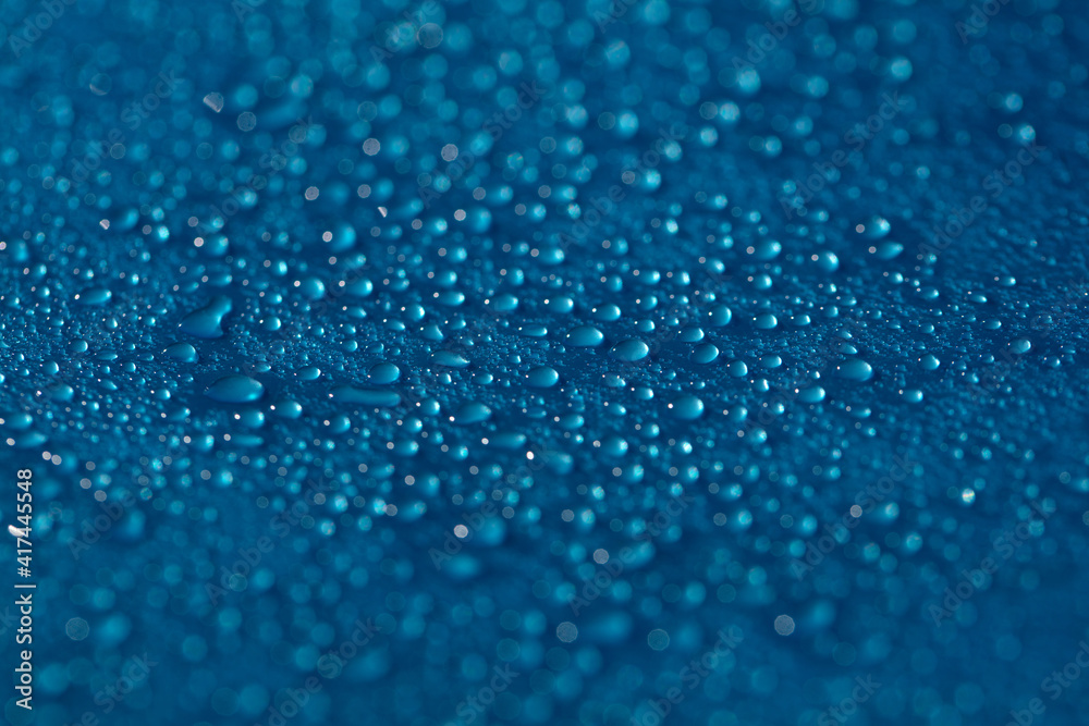 Water drops texture. Wet glass background droplet. Bubble pattern.