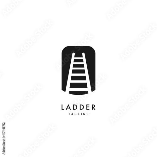 Ladder Logo Symbol Design Template Flat Style Vector