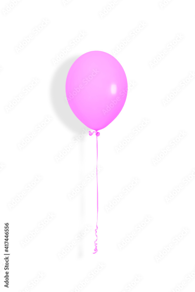 Pink or purple balloon. Party or present concept. Pastel Violet Balloon isolated on white background Pink or purple balloon. Party or present concept. Pastel Violet Balloon isolated on white background