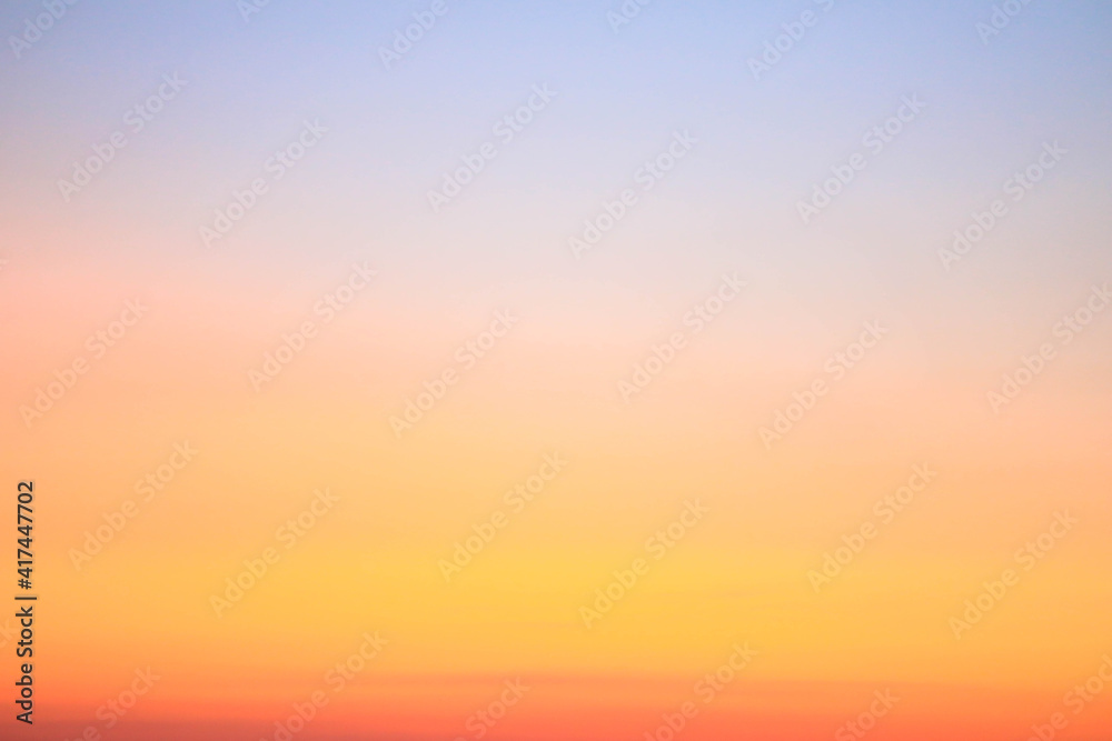 Colorful sunset sky for nature background with copy space