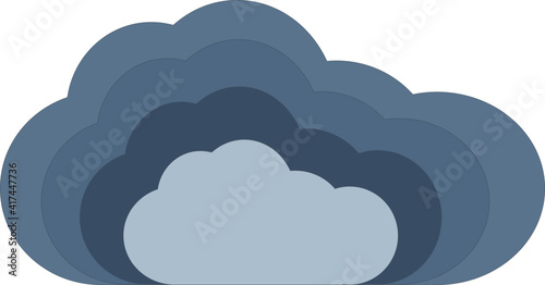 Radial divergence cloud in vector