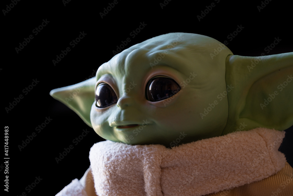 Fototapeta premium DECEMBER 2020: The Child or baby Yoda, fictional character from the TV series The Mandalorian