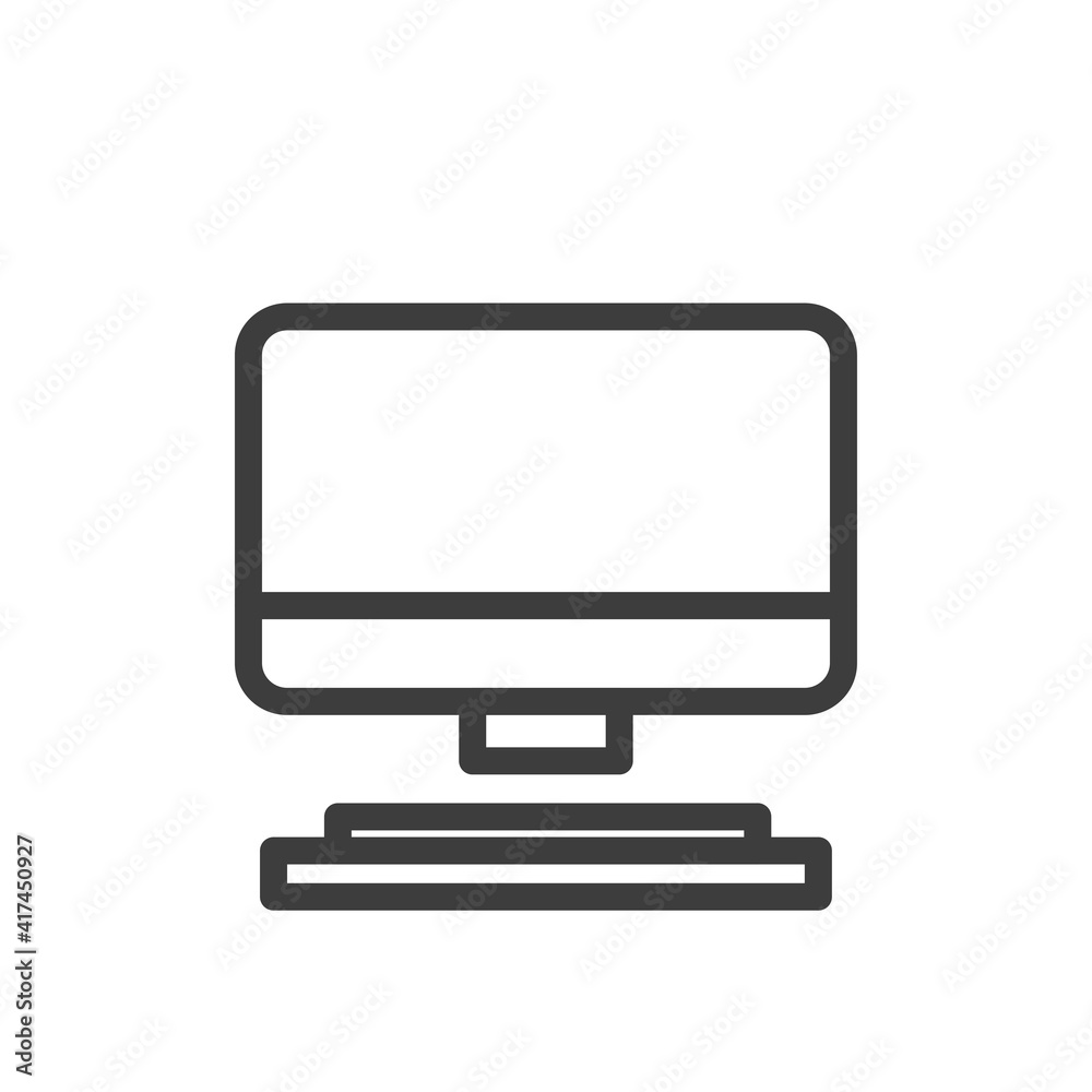 Computer vector icon on white background