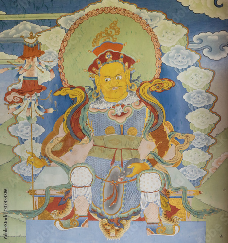 bhuddist Paintings at the Kurjee Zangdopelri Temple in bhutan