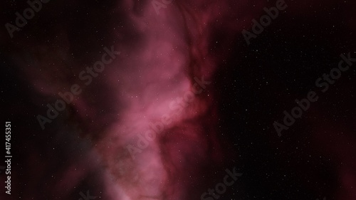 Space background with realistic nebula and shining stars. Colorful cosmos with stardust and milky way. Magic color galaxy. Infinite universe and starry night. 3d render