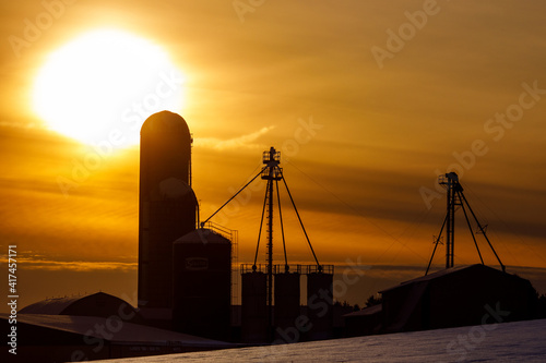 Sunset over the Farm. Marshall NY. 