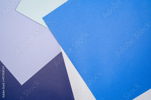 Abstract paper background with blue colors,top view.