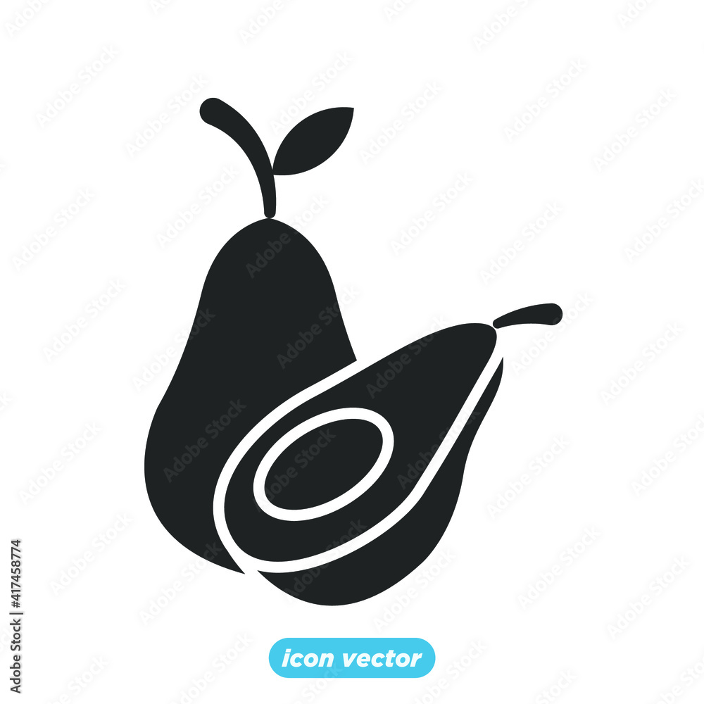 Garden fresh avocado icon. avocado fruits healthy lifestyle symbol template for graphic and web design collection logo vector illustration Garden fresh avocado icon. avocado fruits healthy lifestyle symbol template for graphic and web design collection logo vector illustration