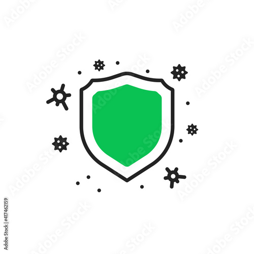 antiviral and bacterial protection icon