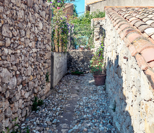 Stone houses in France photo