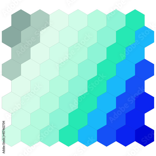 Matriz exagonal vectorial con degradado de colores para fondos y diseños photo