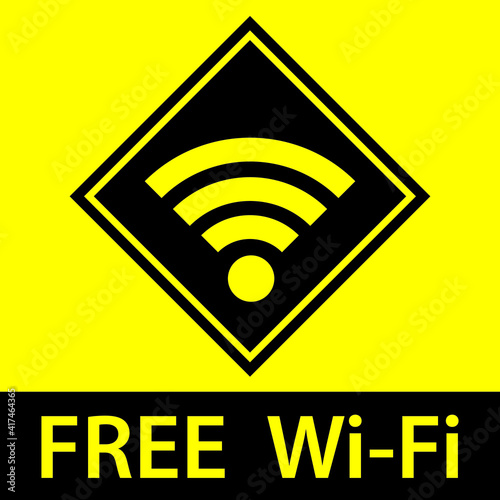 Wi-Fi symbol sign icon. Wi-Fi point. Zone wireless Internet network connection. Hotspot free Wi-Fi sign. Internet signal signs. Wireless icon. Vector illustration.