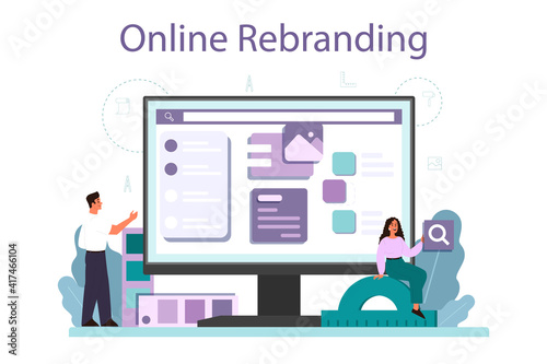Rebranding online service or platform. Rebuilding marketing strategy